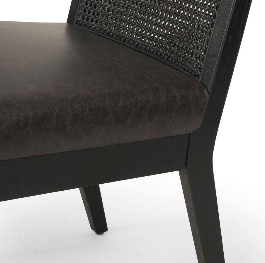 Antonia Armless Dining Chair-Sonoma Black: Seating View