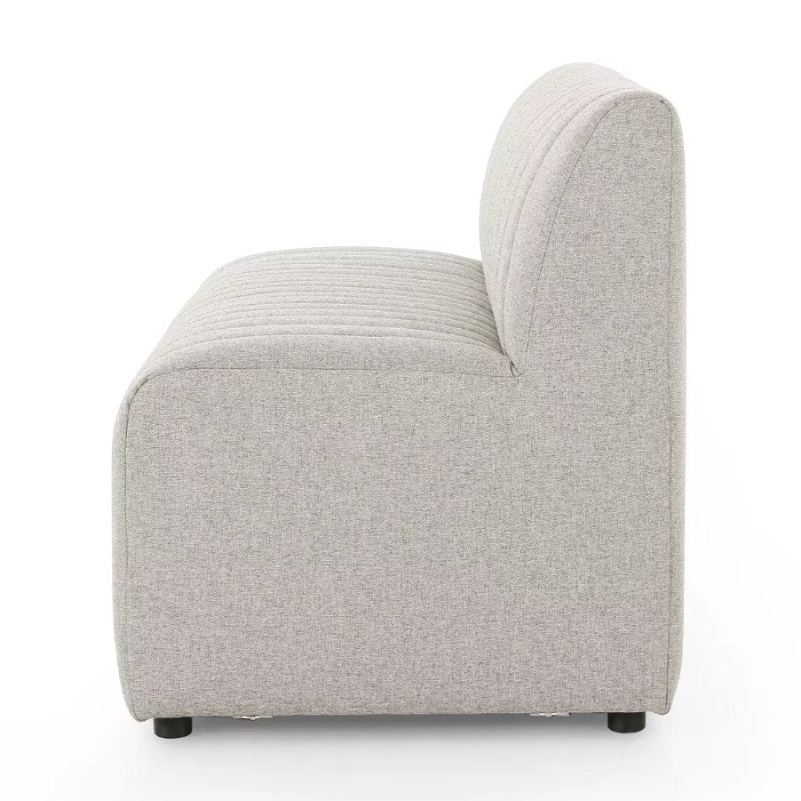 Augustine 49" Dining Bench in Orly Natural: Product Side View