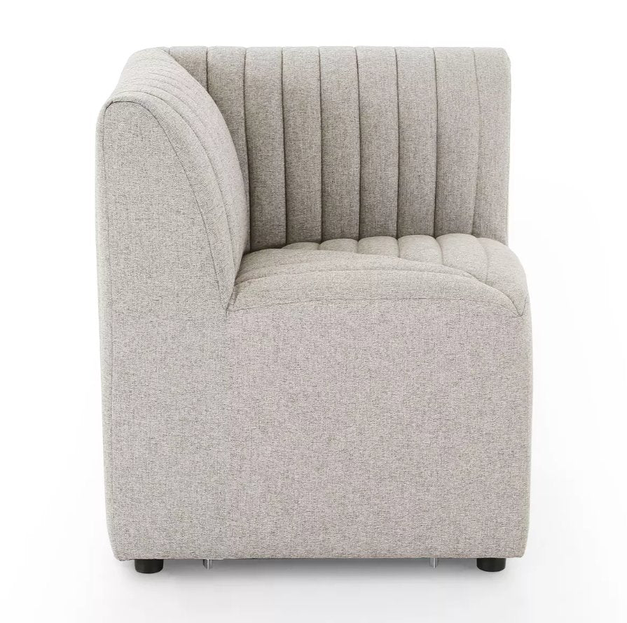 Augustine Corner Chair in Orly Natural: Product Side View
