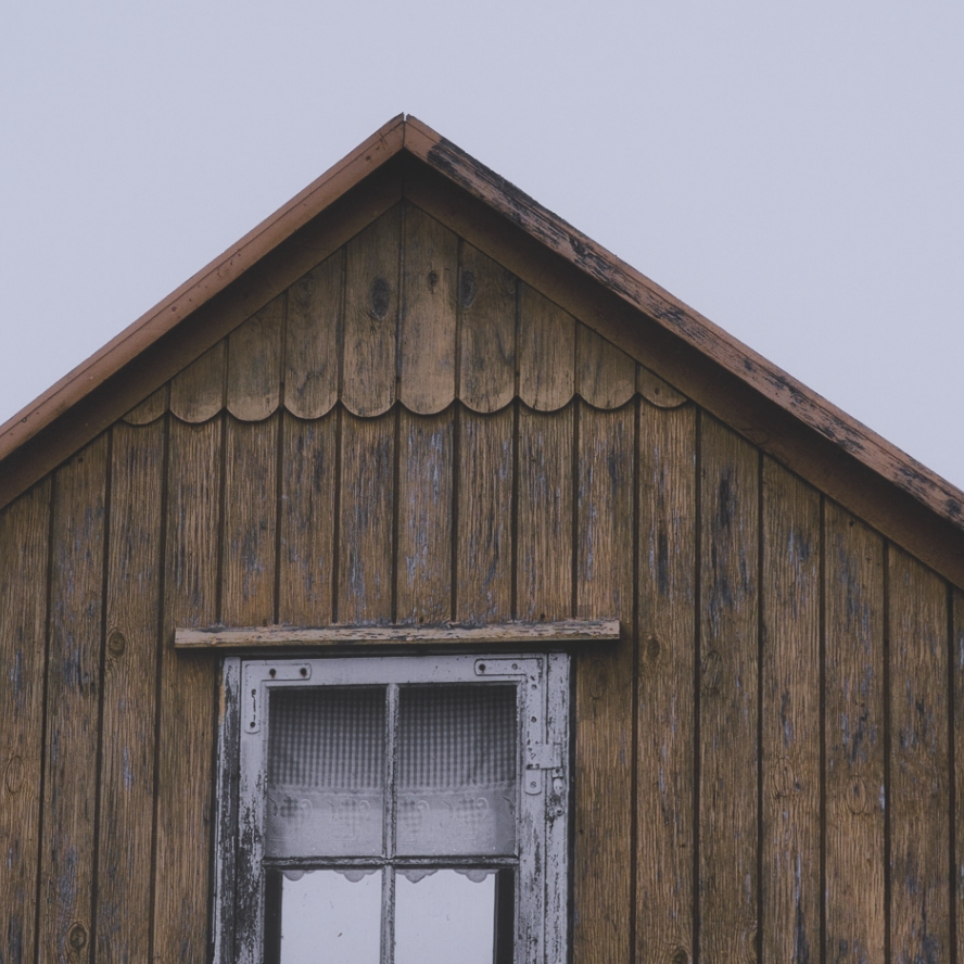 Beach Hut Wall Art: Up-Close Print View