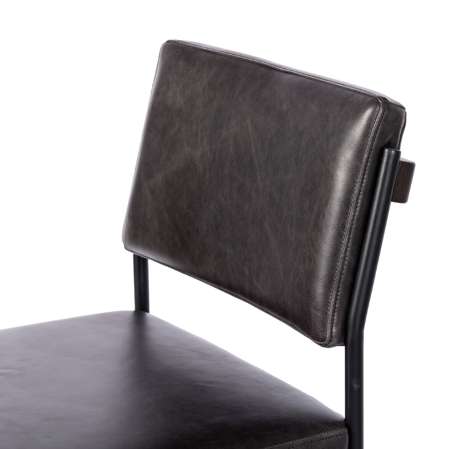 Benton Counter Stool-Sonoma Black: Product Backrest View