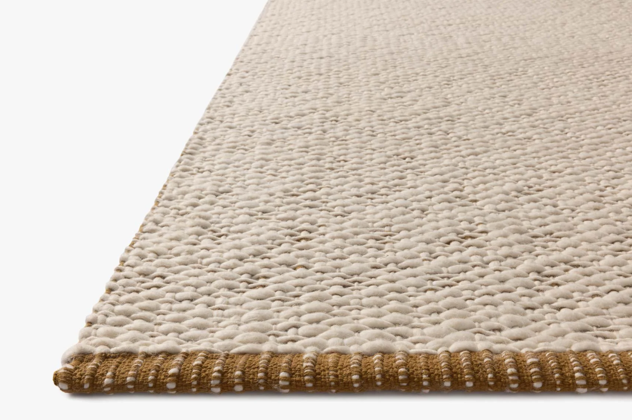 Magnolia Home By Joanna Gaines Betty Rug in Ivory/Spice: Pile Height View