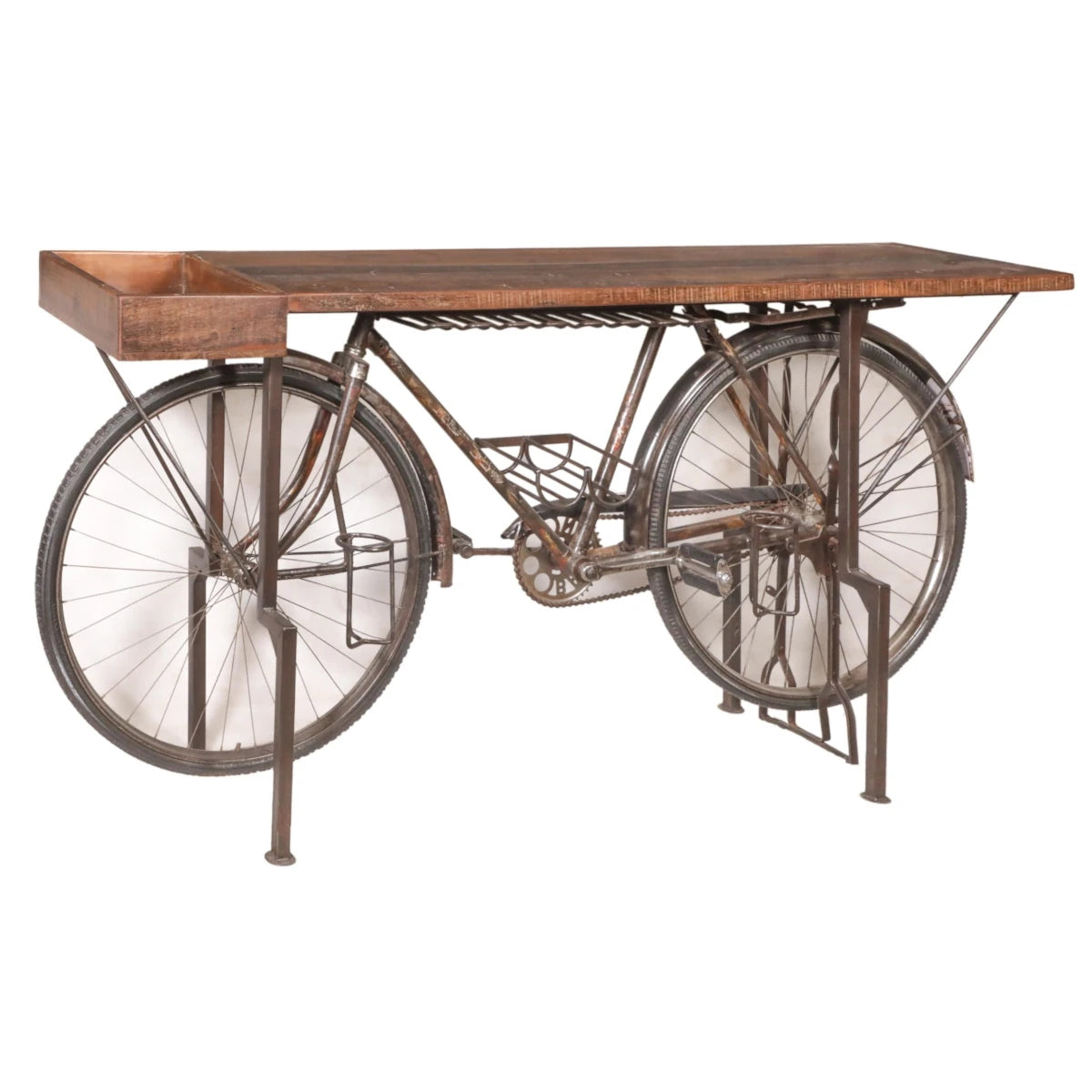 Reclaimed Bicycle Console Table-Style Two: Product View