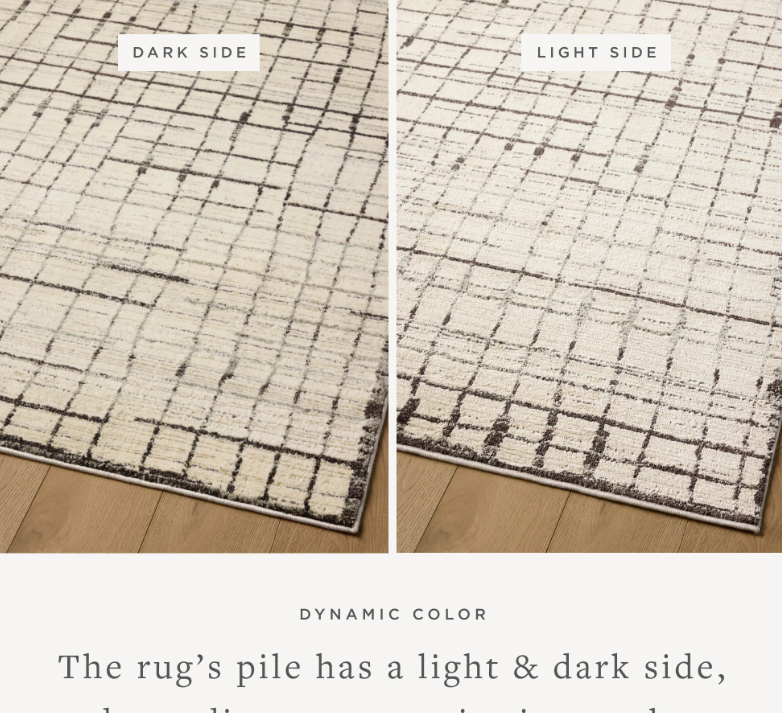 Jeremiah Brent X Loloi Bleecker Rug in Ivory/Charcoal: Product Details View
