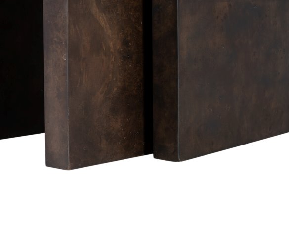 Brea Nesting Tables in Chocolate burl: Product Legs View