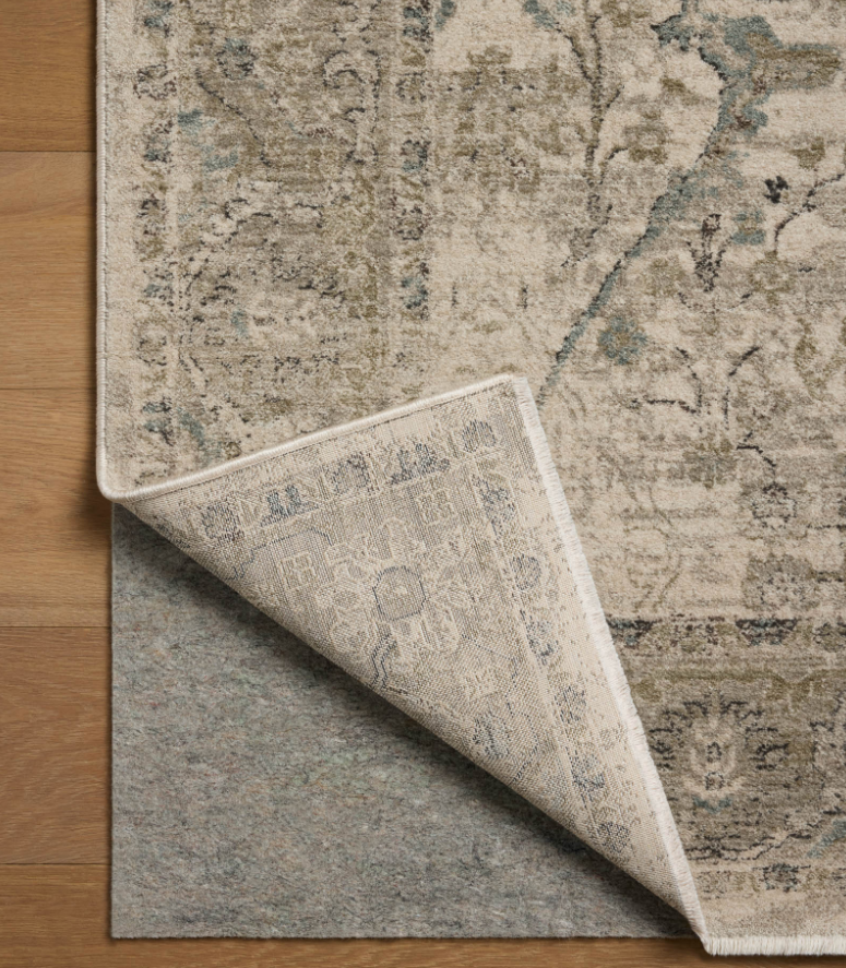 Briar Rug in Ivory/Sage: Product Back View
