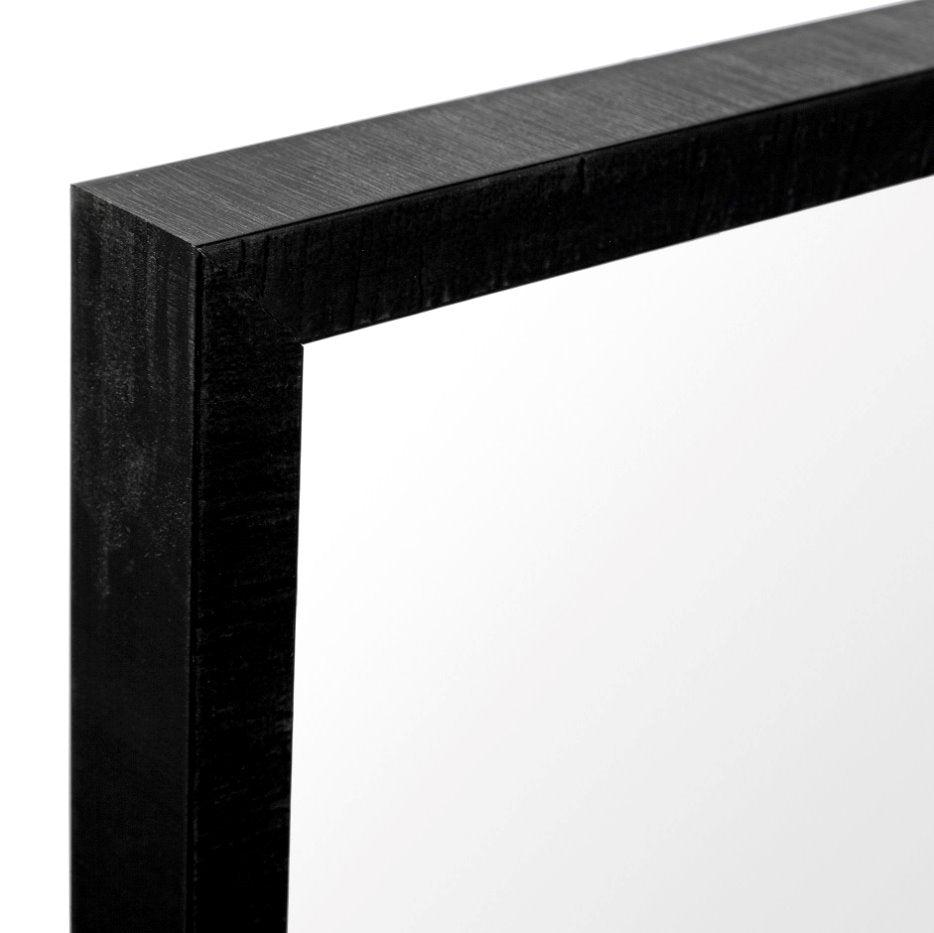 Bristol Black Vanity Mirror: Up-Close Frame View