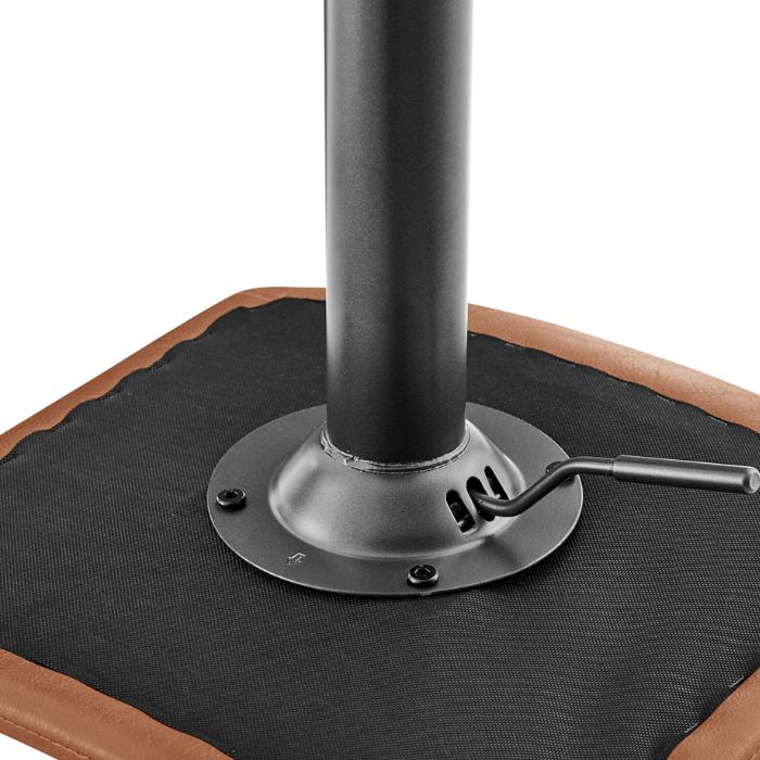 Bruce Swivel Bar Stool-Toasted Caramel: Product Pneumatic-Lift Lever View