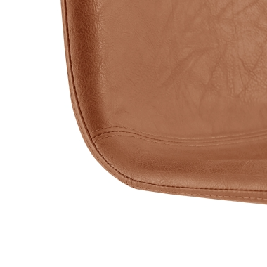 Bruce Swivel Bar Stool-Toasted Caramel: Up-Close Product Seat View