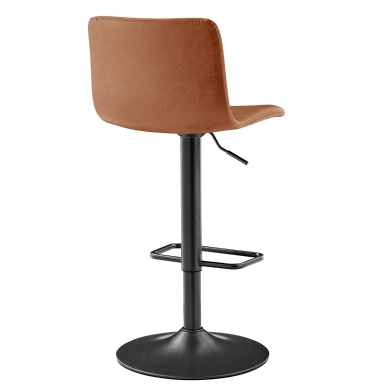 Bruce Swivel Bar Stool-Toasted Caramel: Product Quarter View