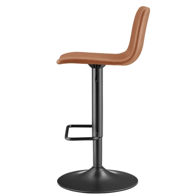Bruce Swivel Bar Stool-Toasted Caramel: Product Side View