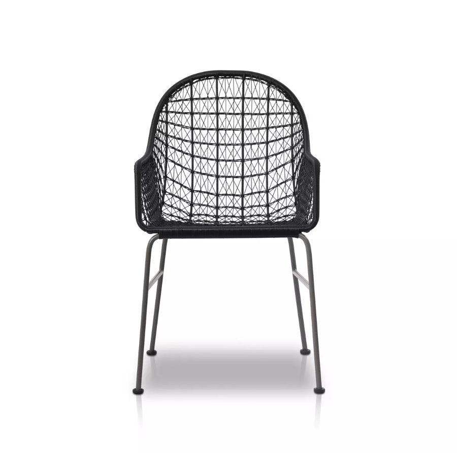 Bandera Outdoor Woven Dining Chair in Black: Available at City Home PDX