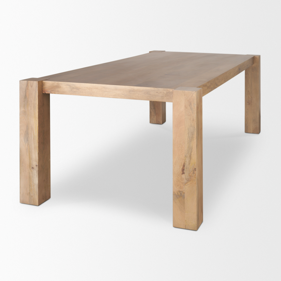 Beth Rectangular Dining Table: Product Quarter View