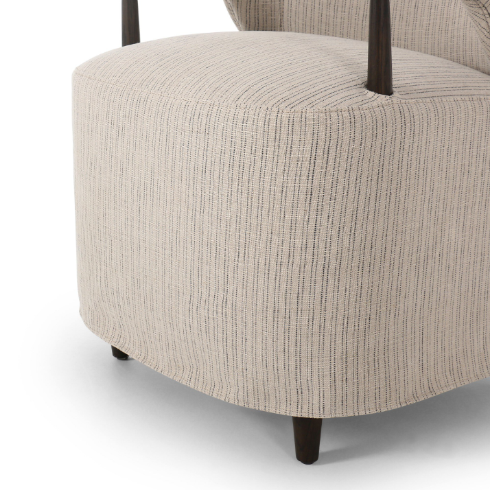 Amber Lewis X Four Hands Brently Dining Chair: Front Product Seat View