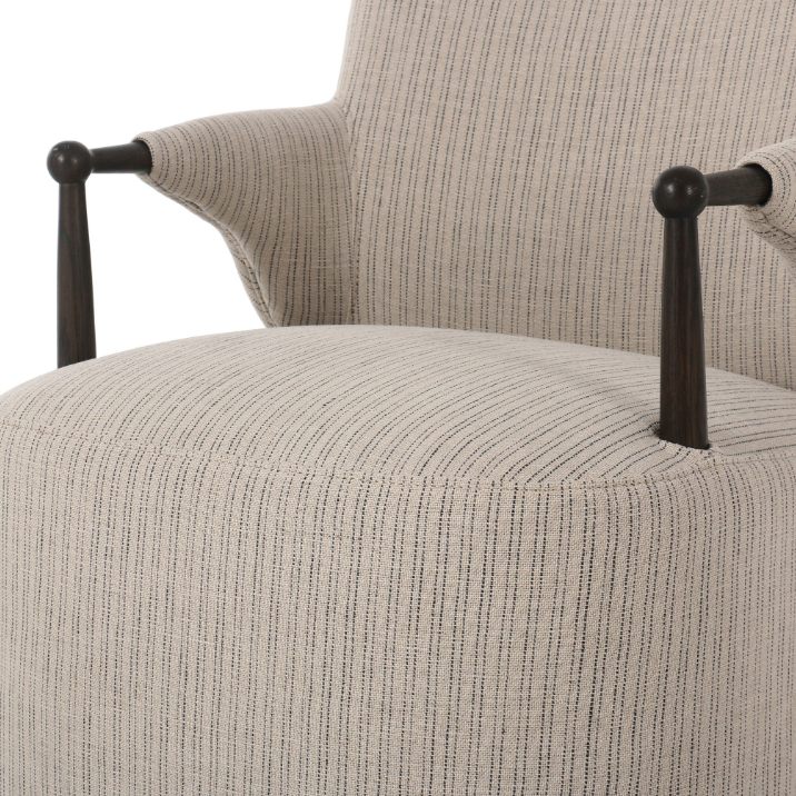 Amber Lewis X Four Hands Brently Dining Chair: Up-Close Product Seat View
