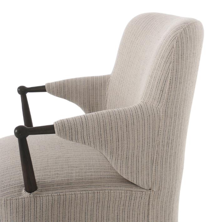 Amber Lewis X Four Hands Brently Dining Chair: Up-Close Product Side View