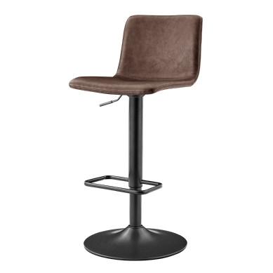 Bruce Swivel Bar Stool-Toasted Dark Brown: Product View