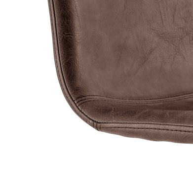 Bruce Swivel Bar Stool-Toasted Dark Brown: Up-Close Product Seat View