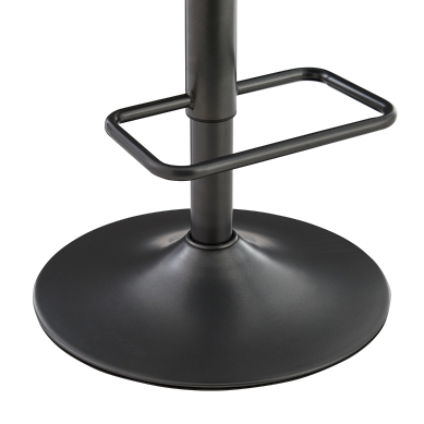 Bruce Swivel Bar Stool-Toasted Dark Brown: Product Footrest View