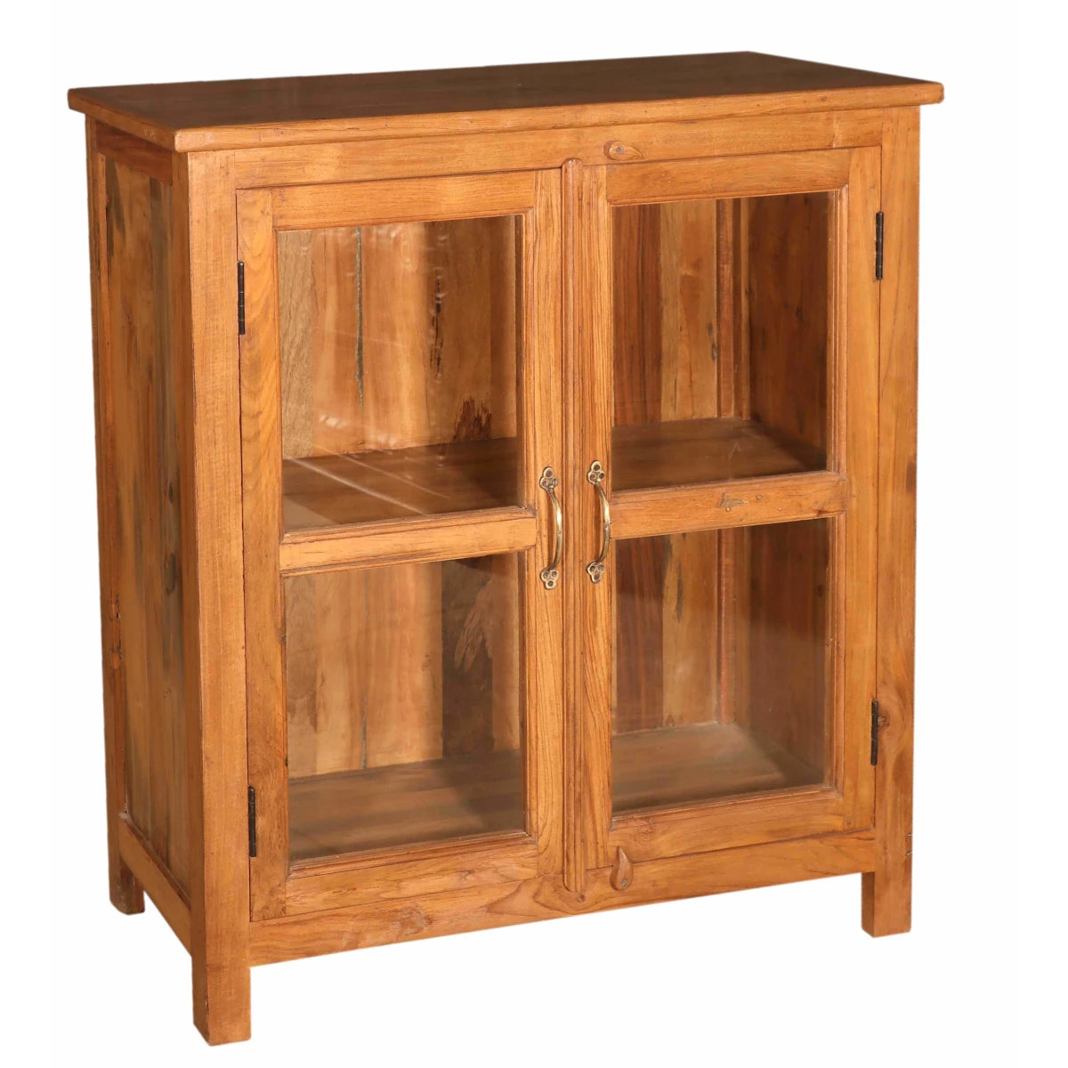 Lowboy Teak Cabinet with Glass-Style Two: Product View