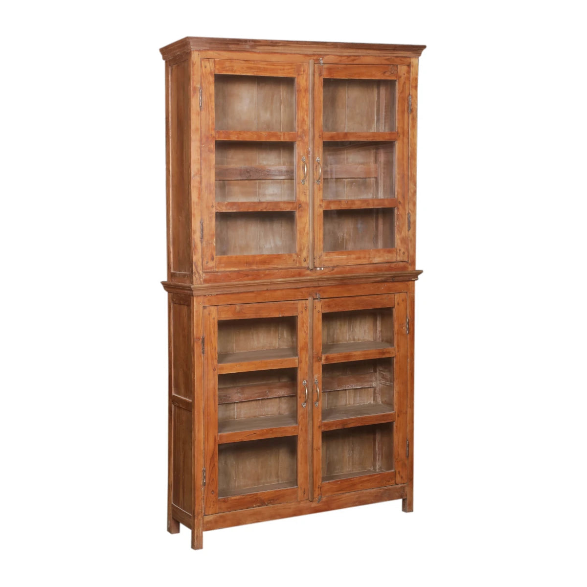 Teak Cabinet with Glass-Style D: Product View