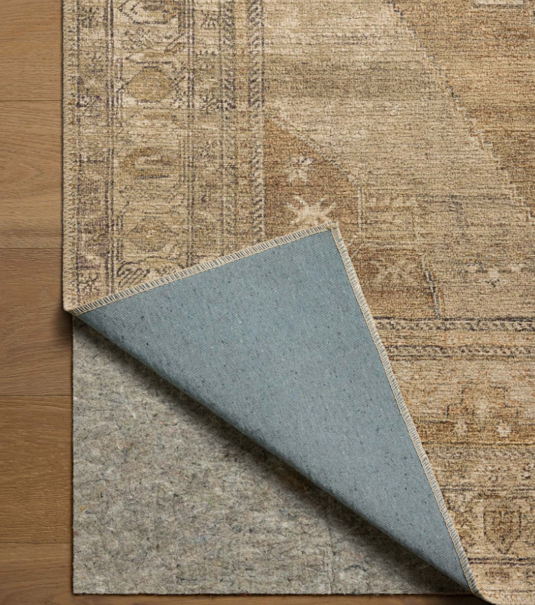 Amber Lewis X Loloi Cambria Rug in Taupe/Antique Bronze: Product Backing View