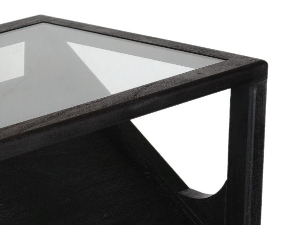 Canberra Console Table: Glass Top View