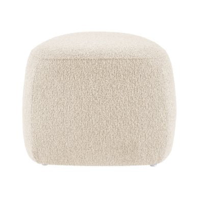 Carlese Small Ottoman in Palladian Beige: Product Side View