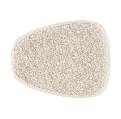 Carlese Small Ottoman in Palladian Beige: Top Product View