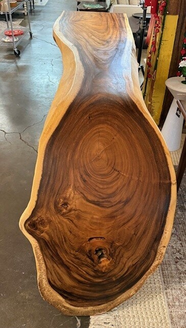 Chamcha Bent Wood Table: Tabletop View