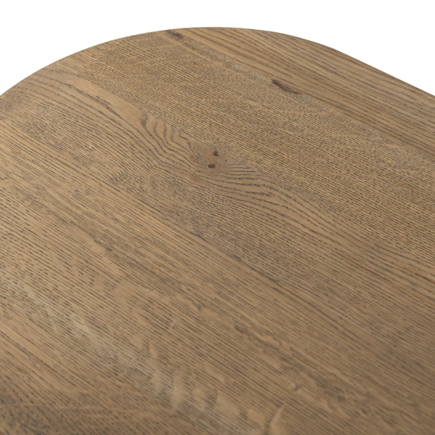 Amber Lewis X Four Hands Charnes End Table: 2nd Up-Close Tabletop Corner View