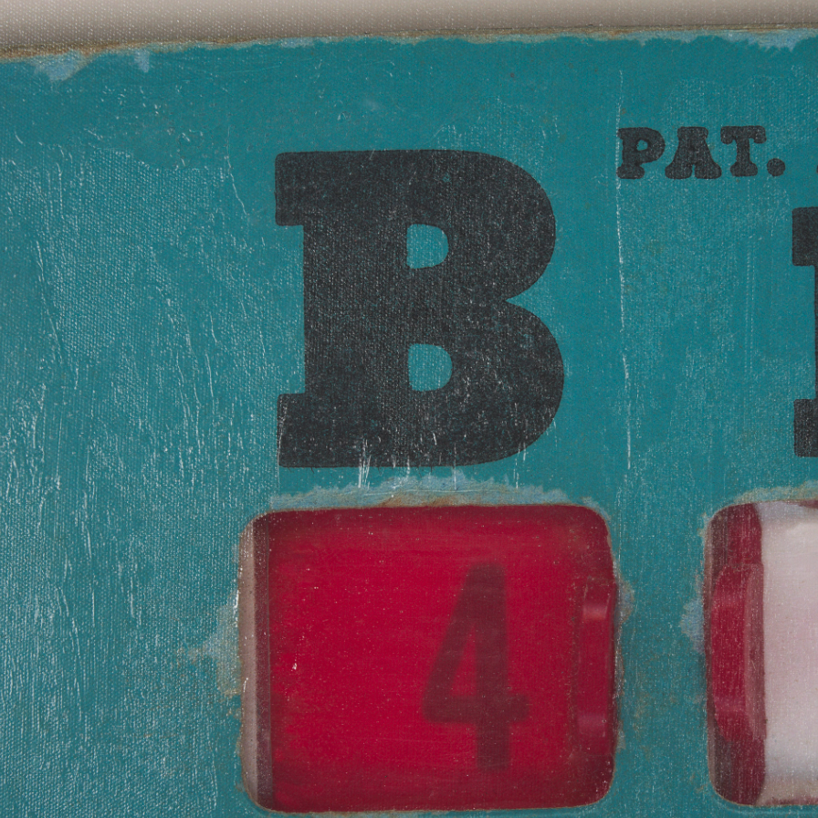 Chasing Numbers Bingo Card Wall Art-Style II: Up-Close Print View