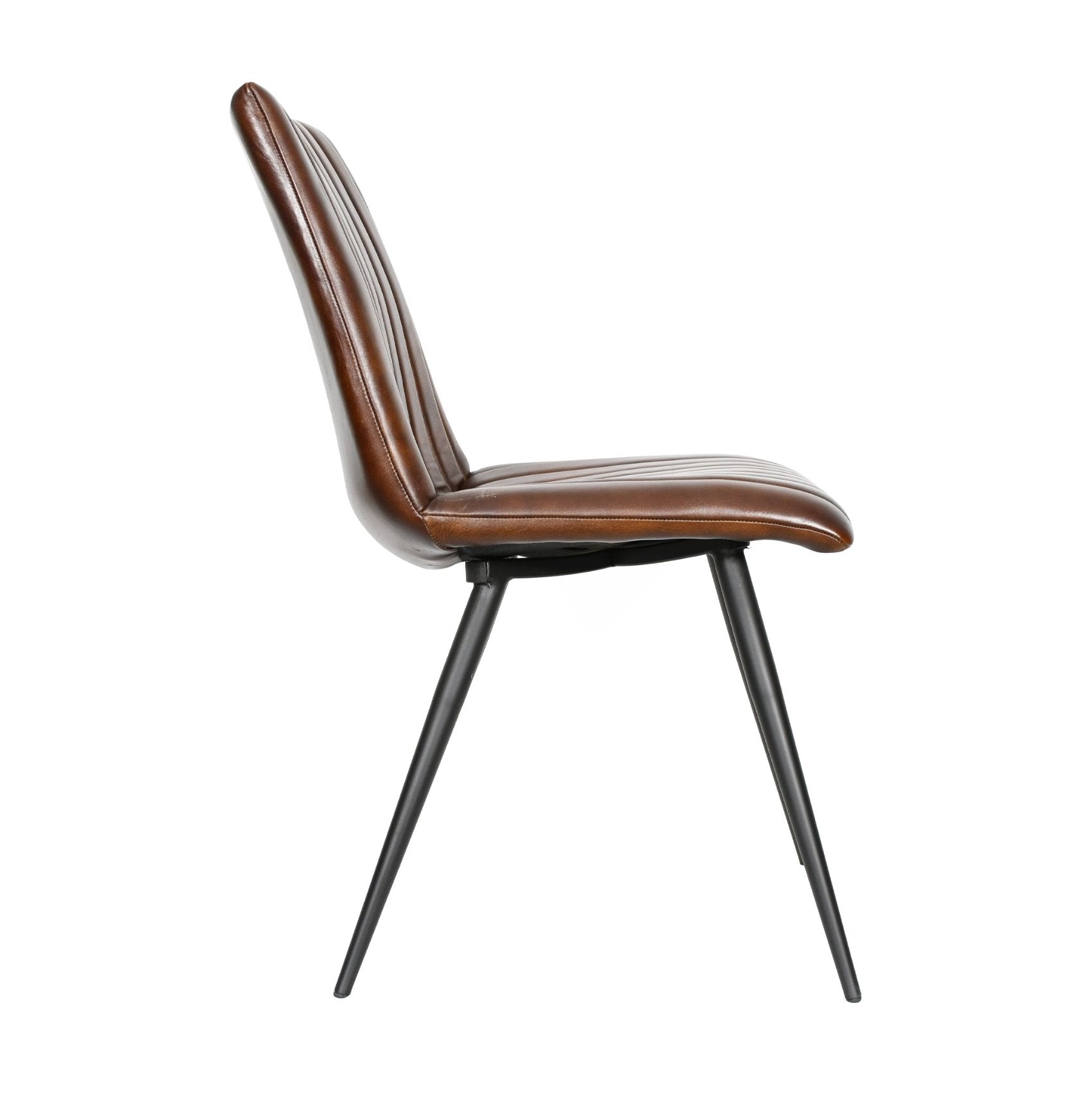 Chelsea Dining Chair in Chestnut Brown: Product Side View