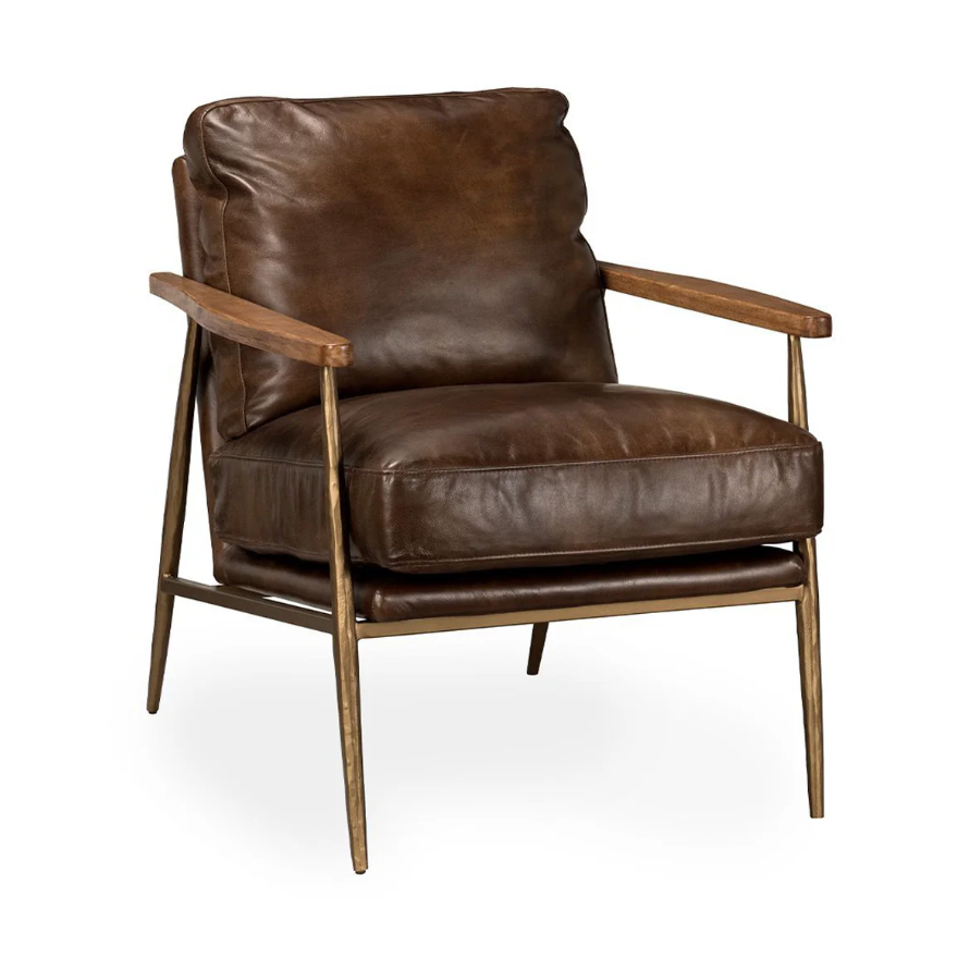 Christopher Club Chair-Truffle Brown: Product View
