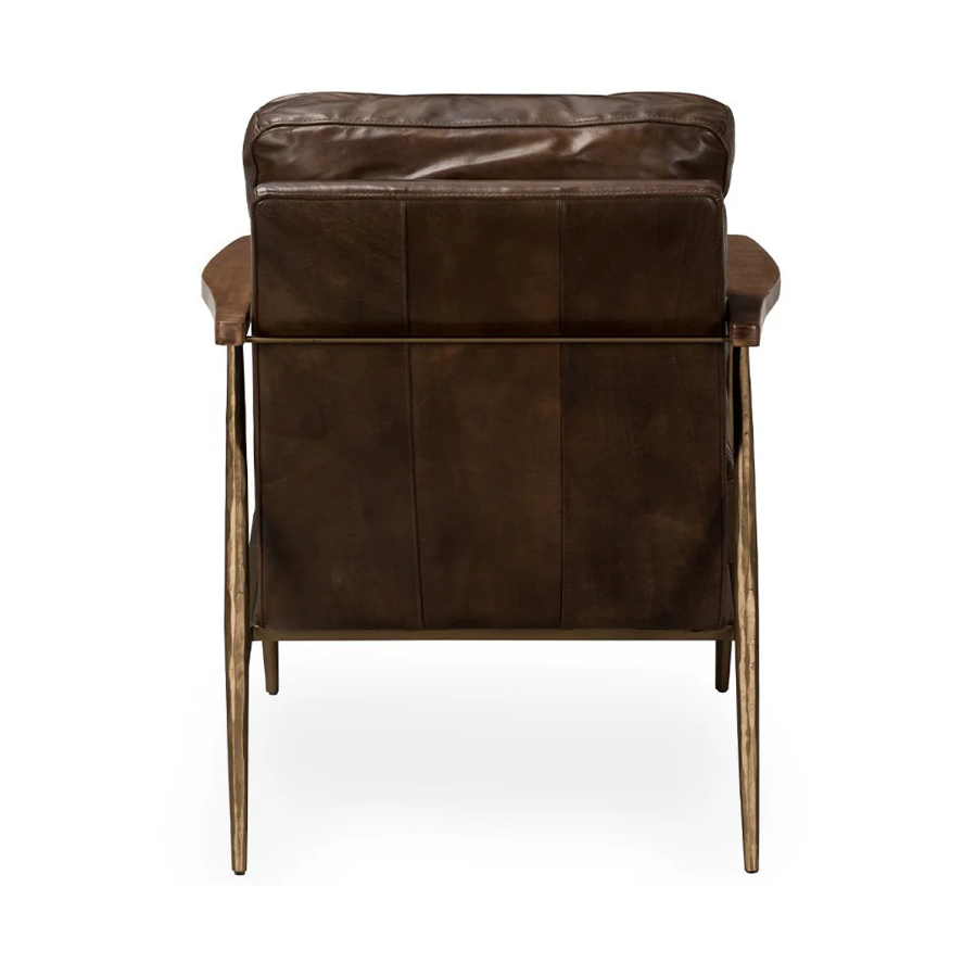 Christopher Club Chair-Truffle Brown: Product Back View