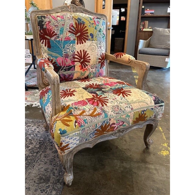 Patchwork Patterned Accent Chair - shop unique furniture at the City Home Outlet