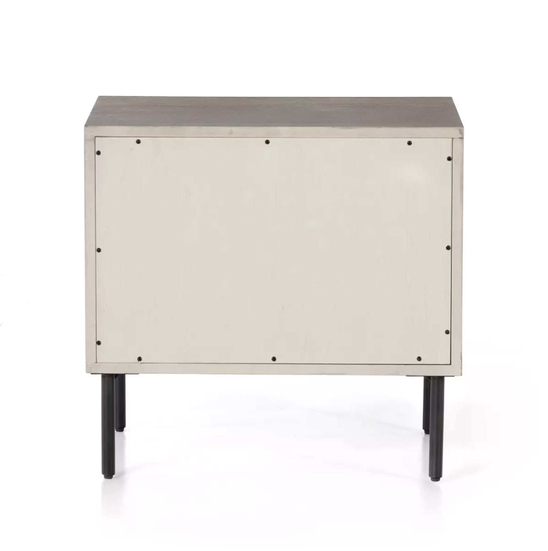 Carly 2 Drawer Nightstand: Product Back View