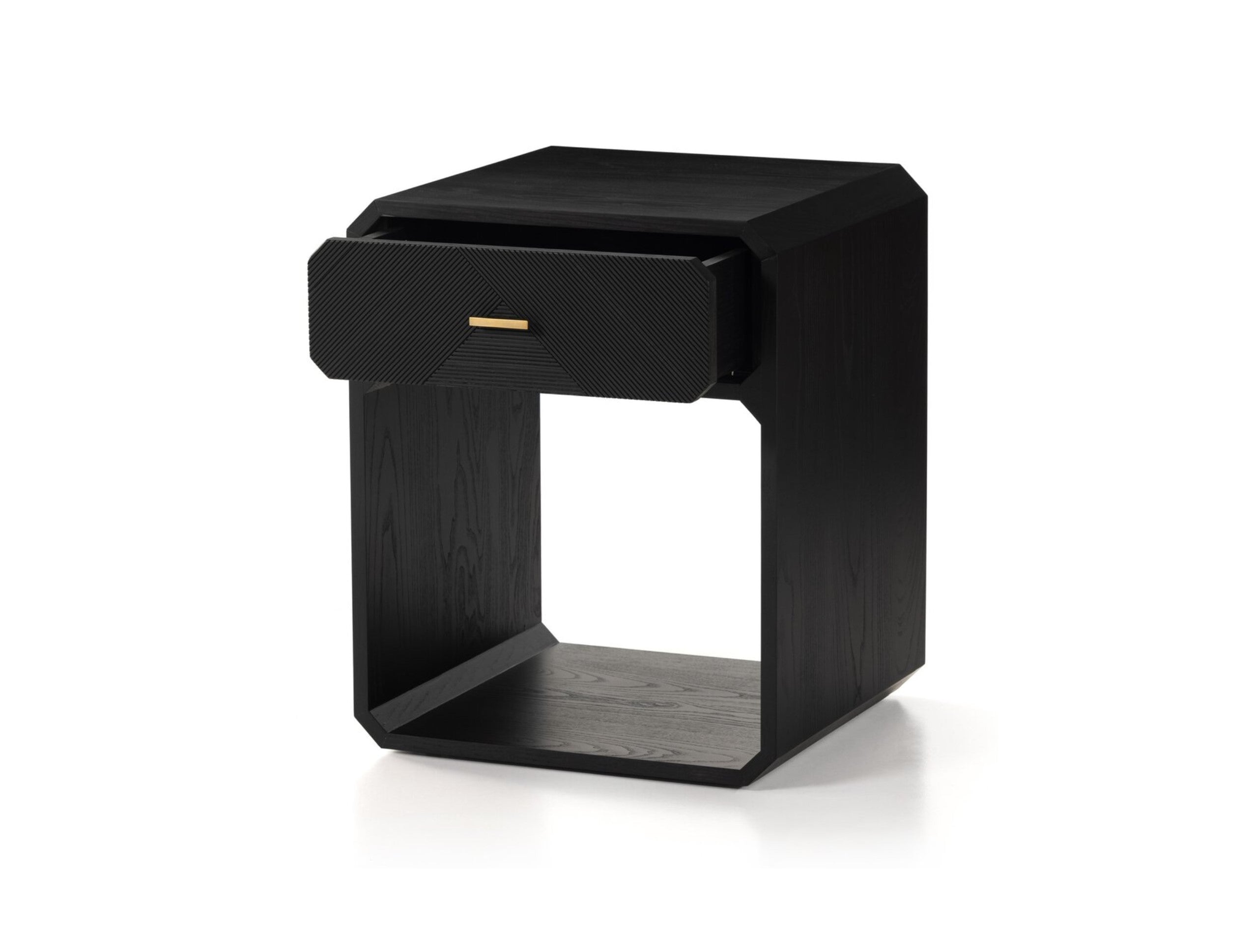 Caspian Nightstand: Open Drawer View