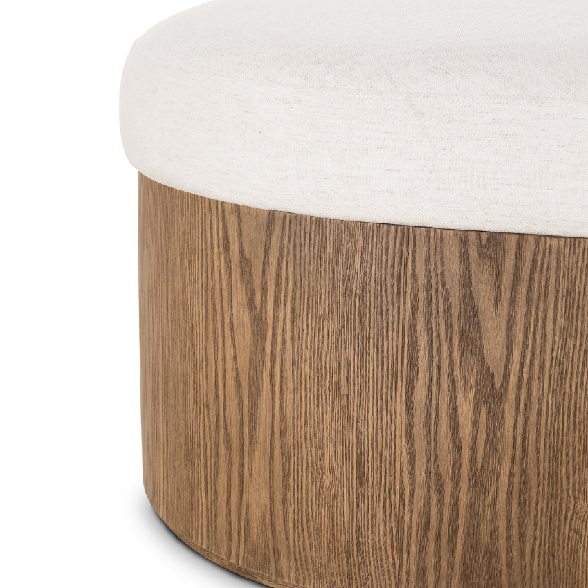 Celeste Accent Bench-Crypton Nomad Snow: 2nd Up-Close Product View