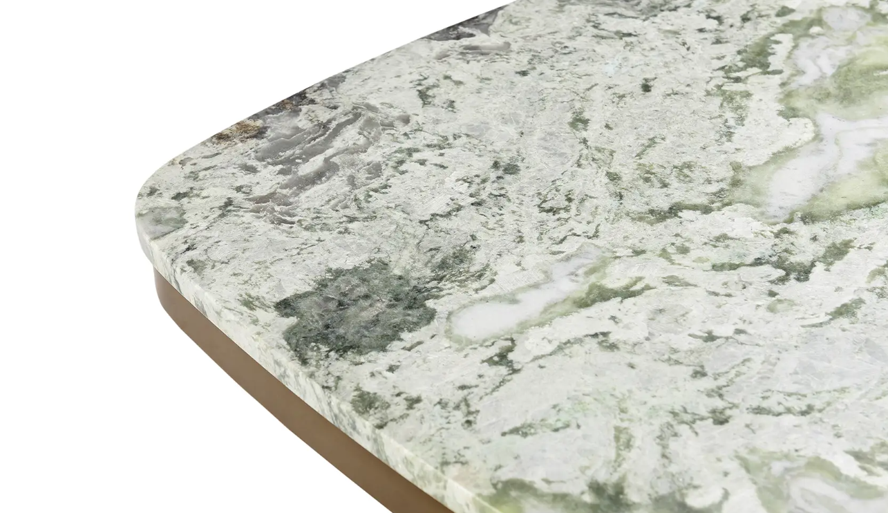 Celeste Cafe Table: Tabletop Corner View