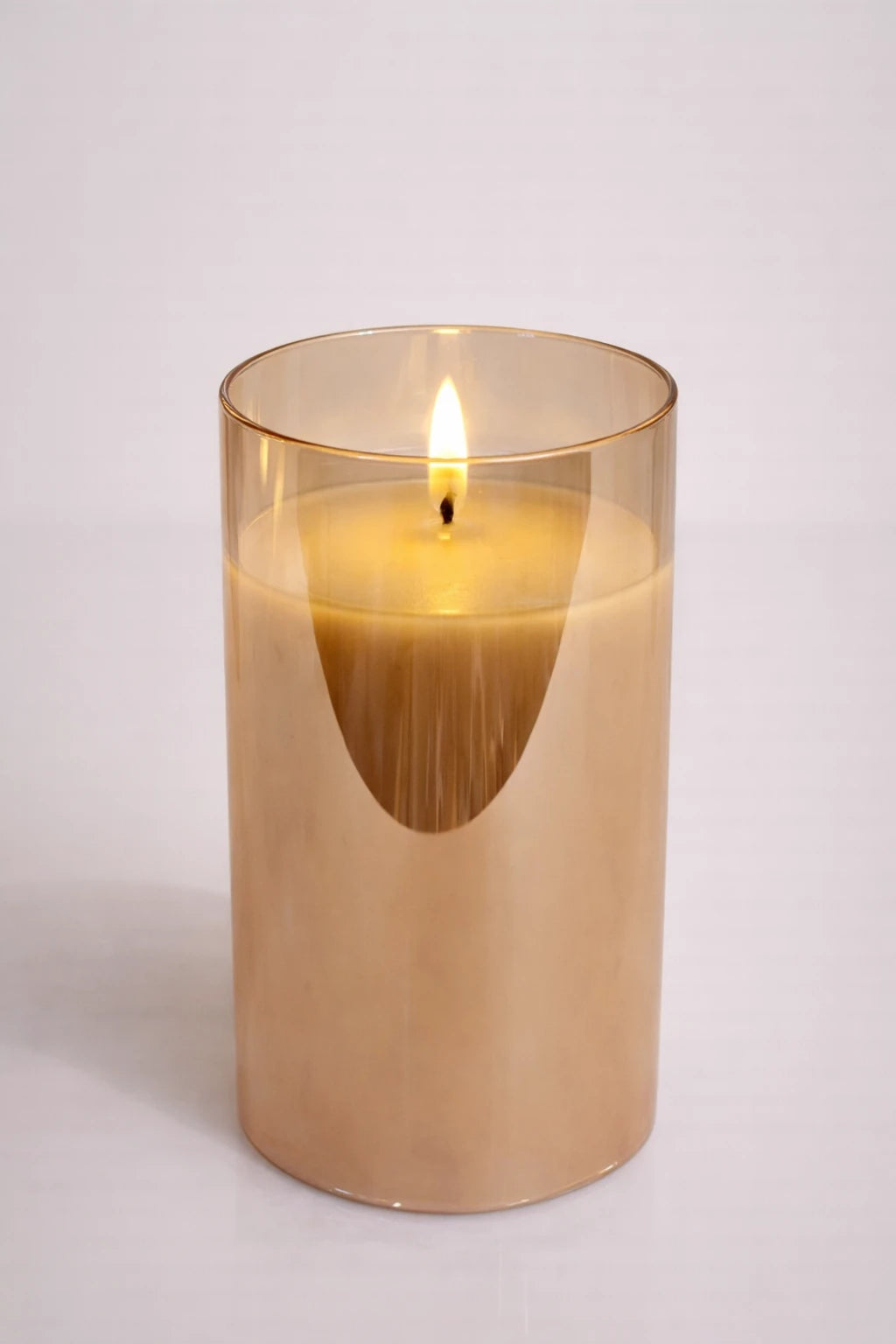 Champagne Radiance LED Wax Candle-Size: 5.75" X 9.75": Product View