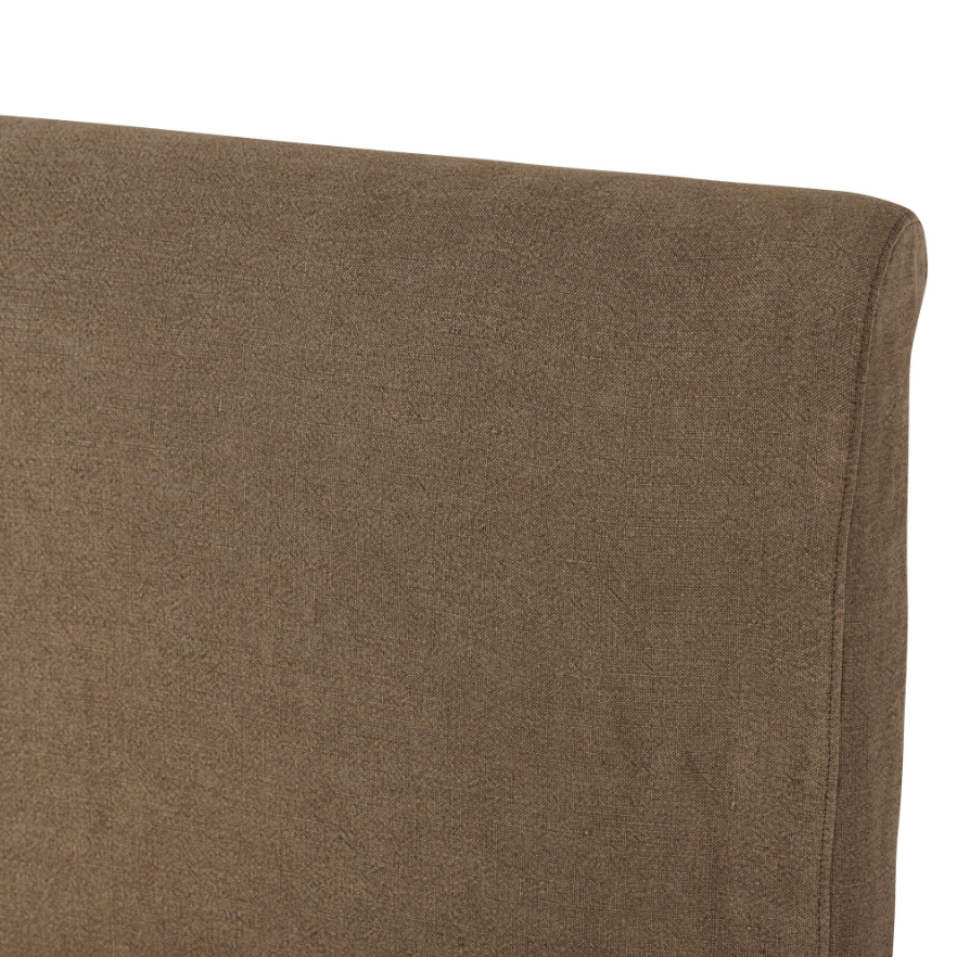 Amber Lewis X Four Hands Dalia Bed-Broadway Coffee: Up-Close Headboard View