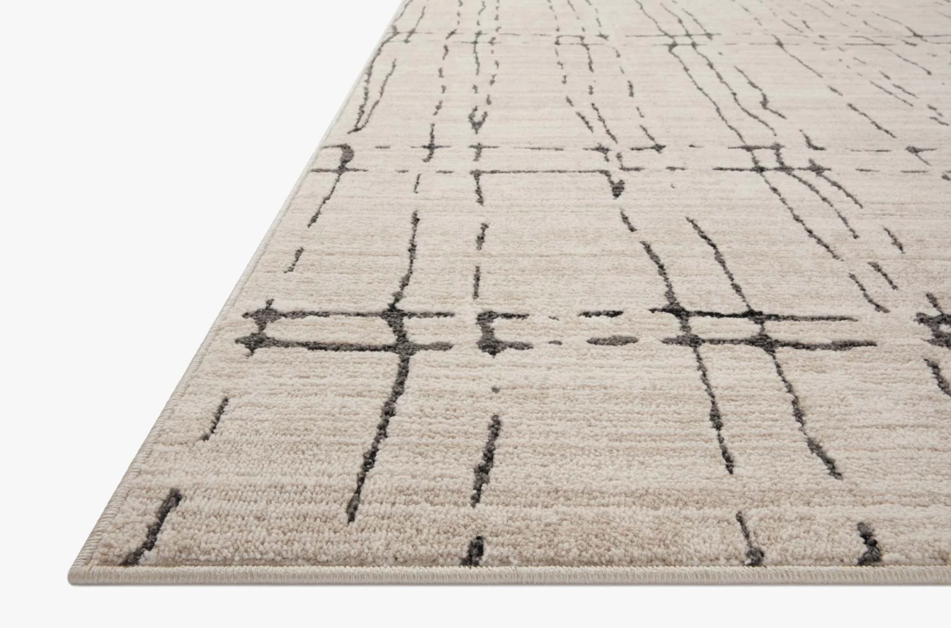 Darby Rug in Sand/Dark Grey: Product Pile Height