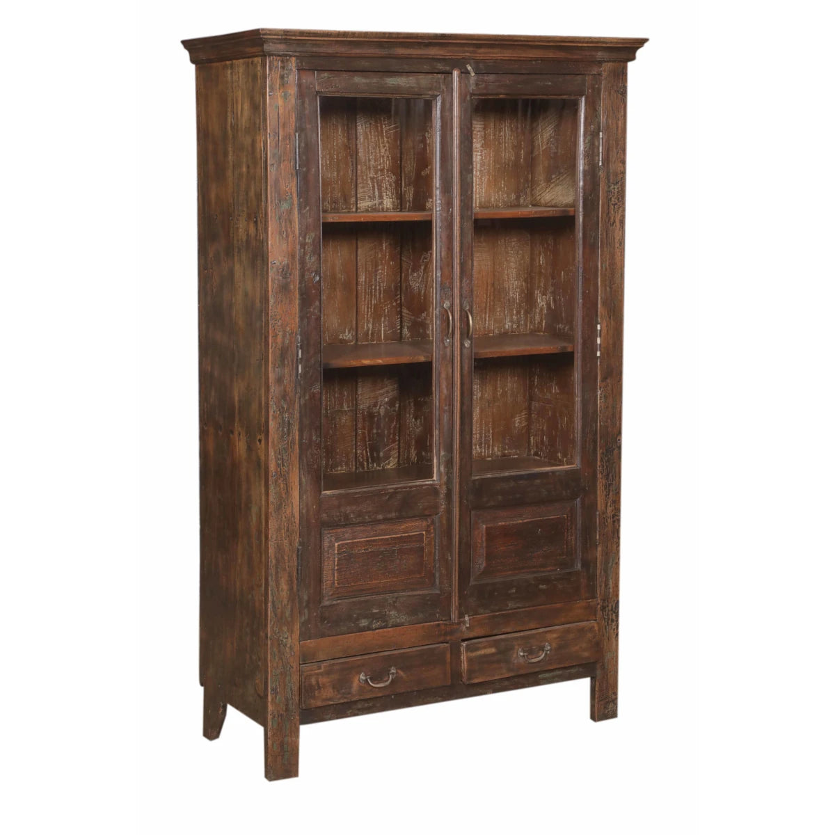 Dark Wooden Cabinet with Glass-Style Two: Product View