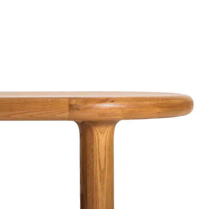 Destiny Oval Dining Table: Rounded Edges View