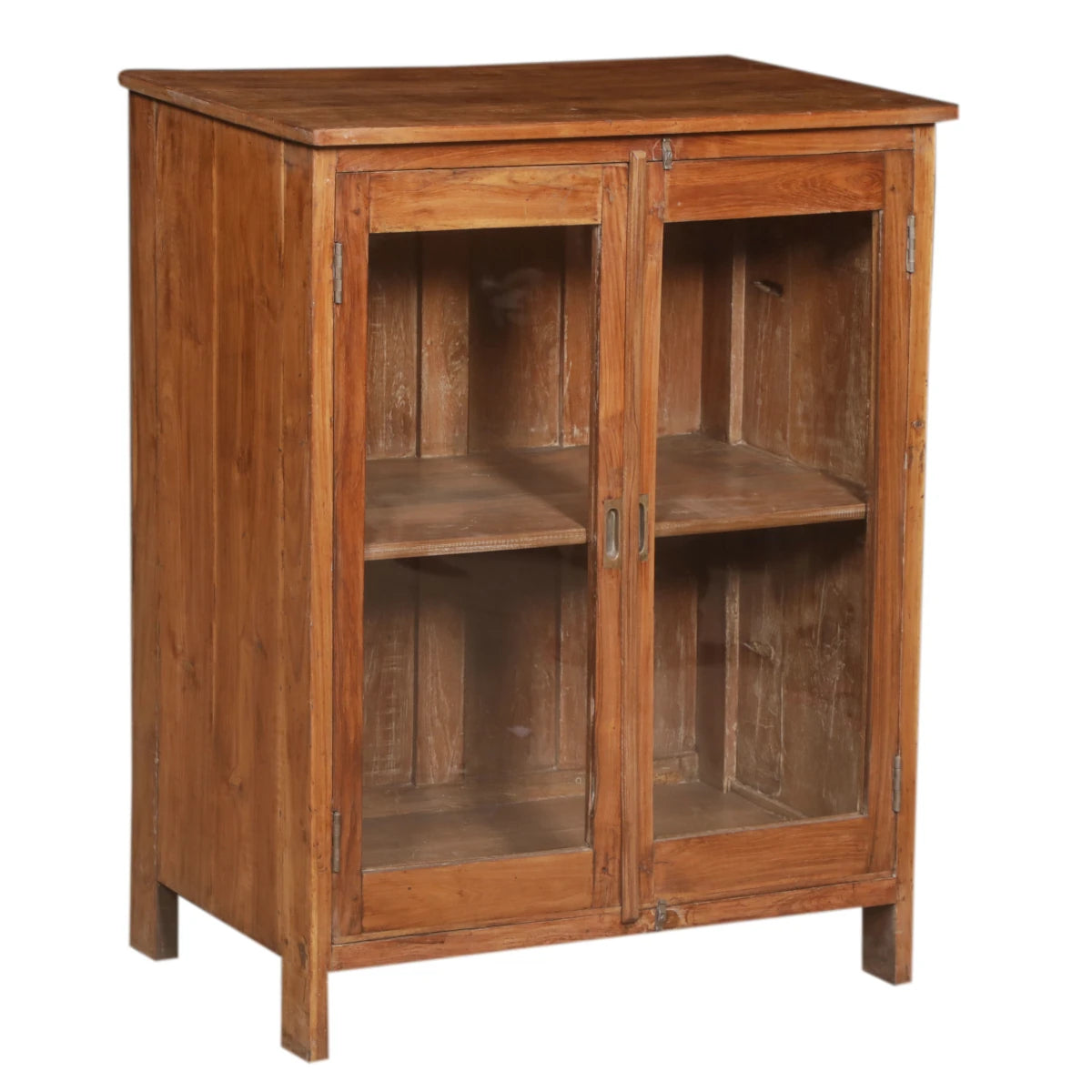 Lowboy Teak Cabinet with Glass-Style Four: Product View