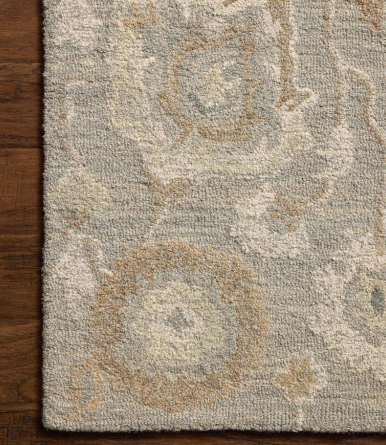 Chris Loves Julia X Loloi Dorothea Rug in Stone/Multi: Up-Close Product Pattern View