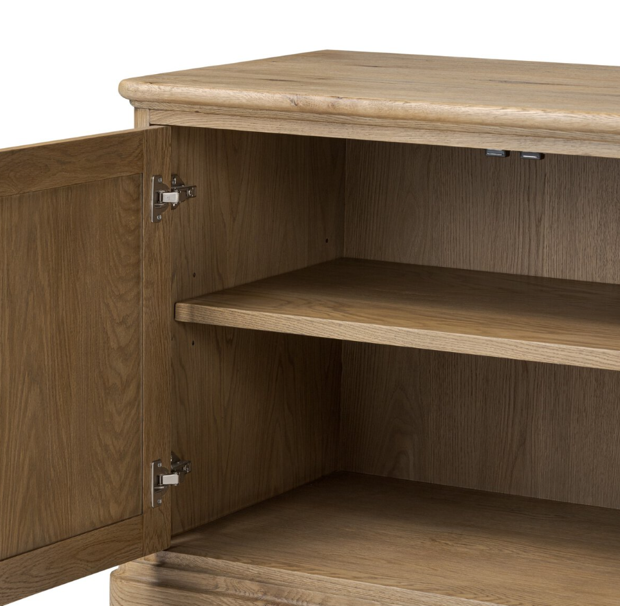 Amber Lewis X Four Hands Dumont Small Cabinet: Up-Close Shelving View