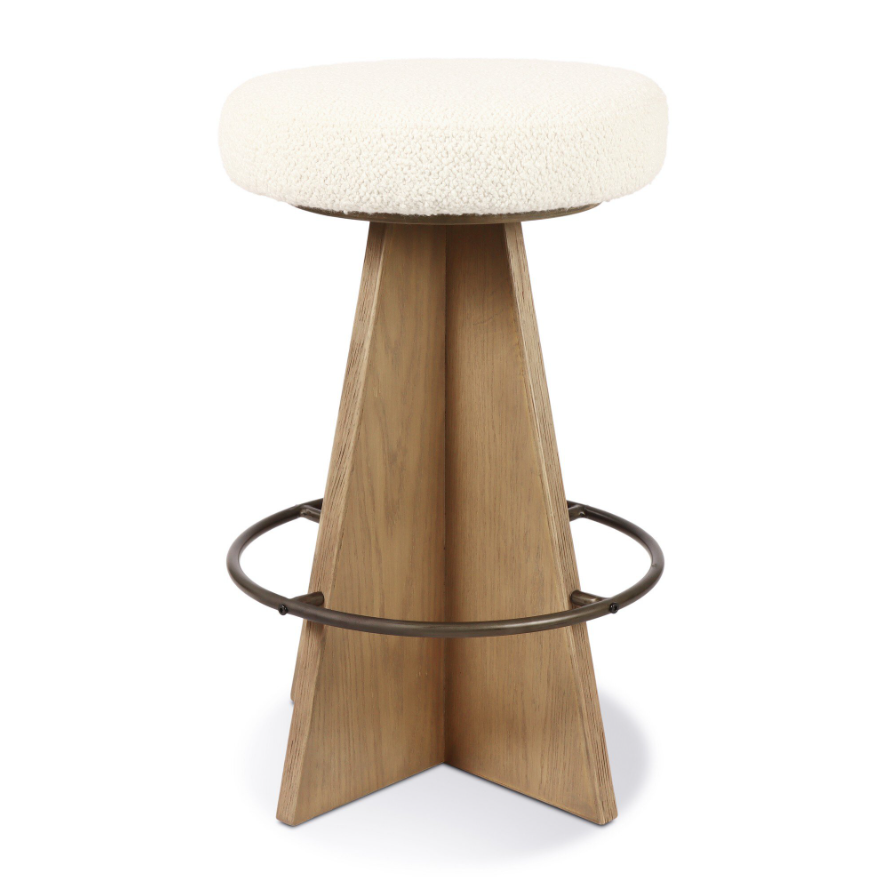 Damon Swivel Counter Stool-Durham Cream: Available at City Home PDX