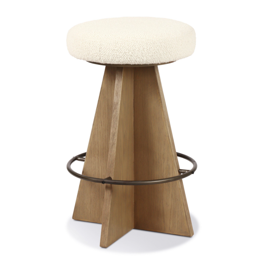 Damon Swivel Counter Stool-Durham Cream: Product View